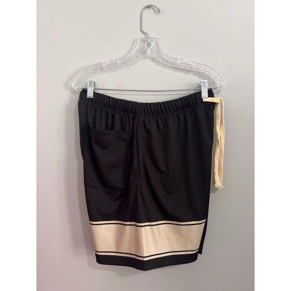Civil Regime Civil Too Fast Mesh Basketball Shorts Men’s Medium Black Beige - Picture 5 of 16